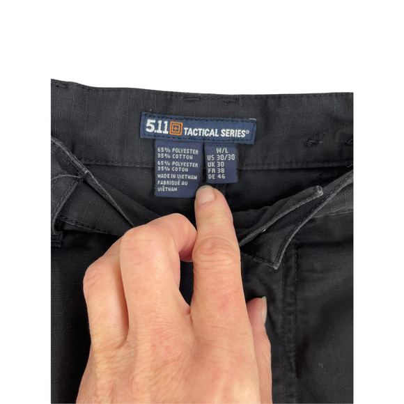 5.11 Tactical Mens Straight Utility Cargo Pants High Rise Size 32X30 Black - Picture 9 of 9